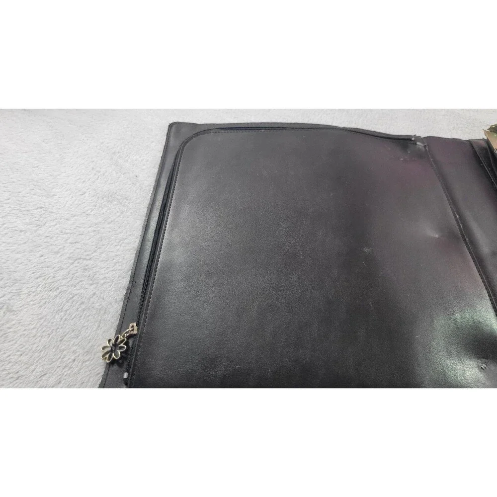 Wilson Jones Varsity G Letter 3 Ring Portfolio Binder Black Pink Y2K Vintage